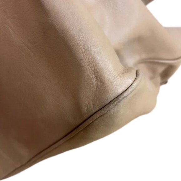 Falor taupe Italian leather hand/shoulder bag - Picture 15 of 16